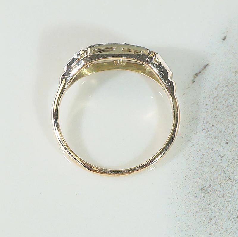 Trim Edwardian Diamond Band in Platinum & Gold