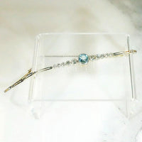 Ethereal Edwardian Aquamarine & Diamond Bracelet