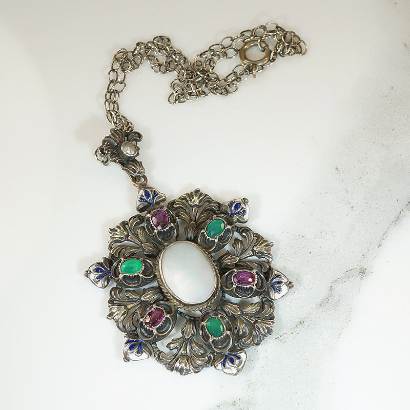 Ornate German Necklace with Neoclassical Influences