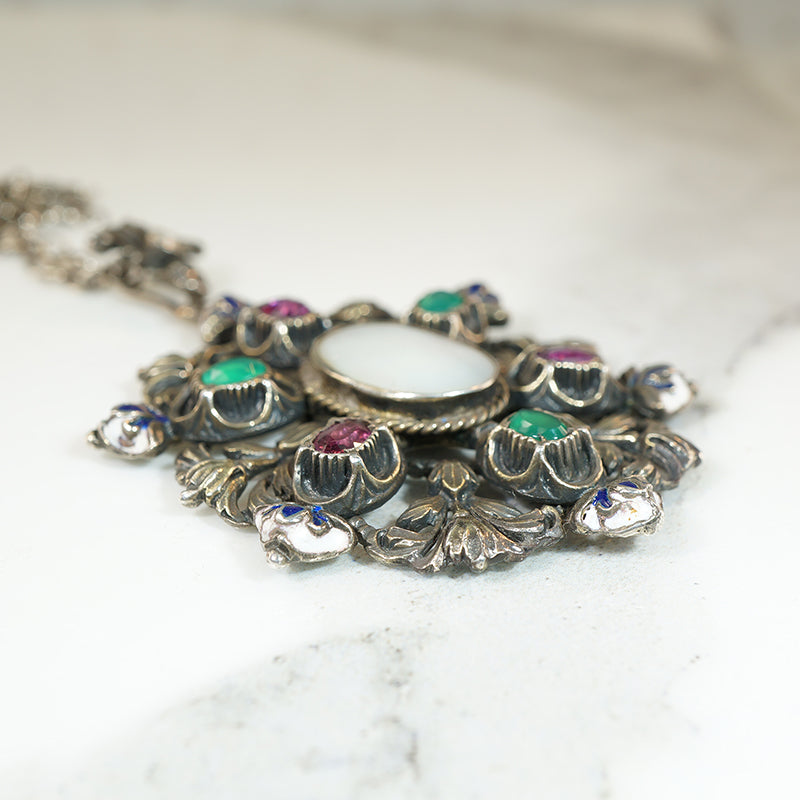Ornate German Necklace with Neoclassical Influences