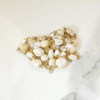 Stunning Baroque Pearls on Long Gold Chain
