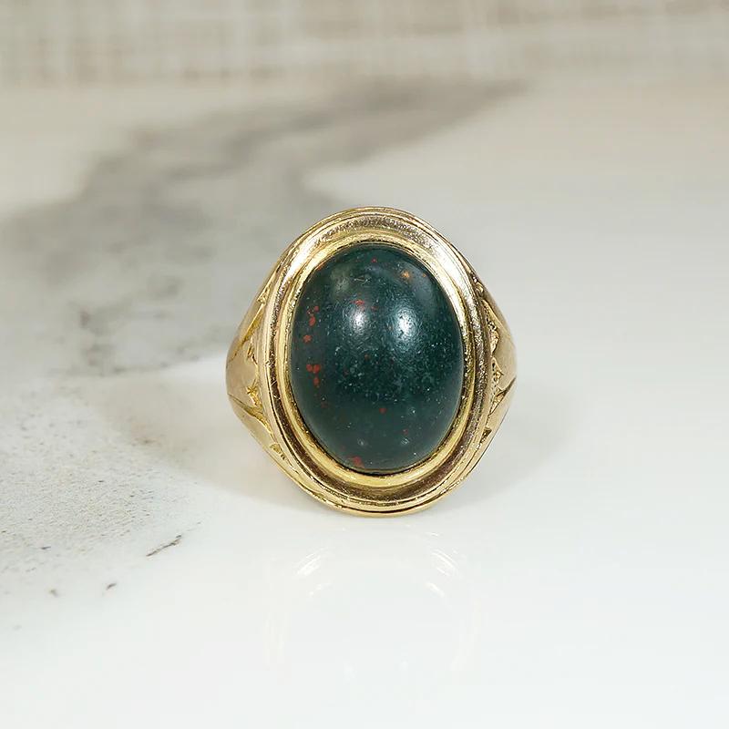Antique Bloodstone Signet Ring with Gravitas