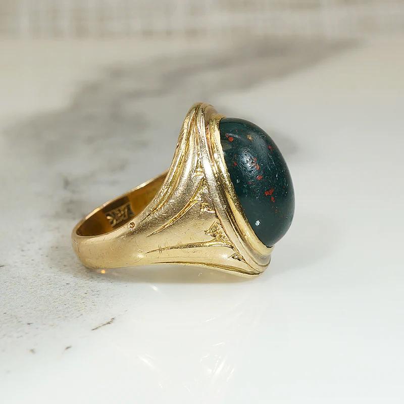 Antique Bloodstone Signet Ring with Gravitas