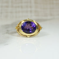 Decadent Amethyst & 18k Gold Statement Ring