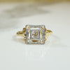 Gold and Platinum c1900 OMC and Rose Cut Diamond Ring