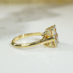 Gold and Platinum c1900 OMC and Rose Cut Diamond Ring