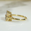 Gold and Platinum c1900 OMC and Rose Cut Diamond Ring