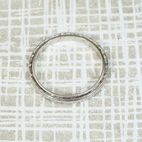 Faded Flowers Softly Worn Platinum Band