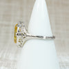 Startling Yellow Uranium Glass Filigree Ring