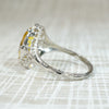 Startling Yellow Uranium Glass Filigree Ring