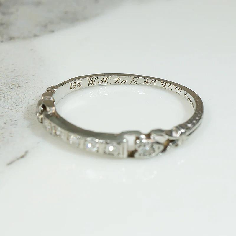 Diamond & White Gold Heart Shaped Buckle Band