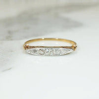 Elegant Edwardian Diamond Band in Platinum & 15ct