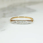 Elegant Edwardian Diamond Band in Platinum & 15ct