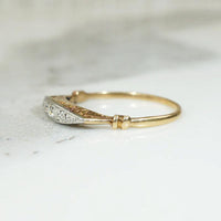 Elegant Edwardian Diamond Band in Platinum & 15ct