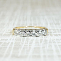 Chic Retro Platinum & Gold Diamond Band