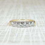 Chic Retro Platinum & Gold Diamond Band