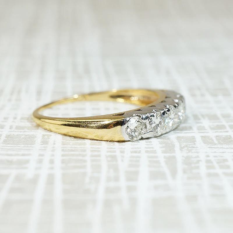 Chic Retro Platinum & Gold Diamond Band