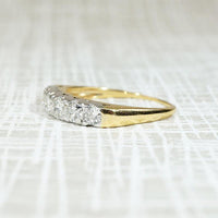 Chic Retro Platinum & Gold Diamond Band