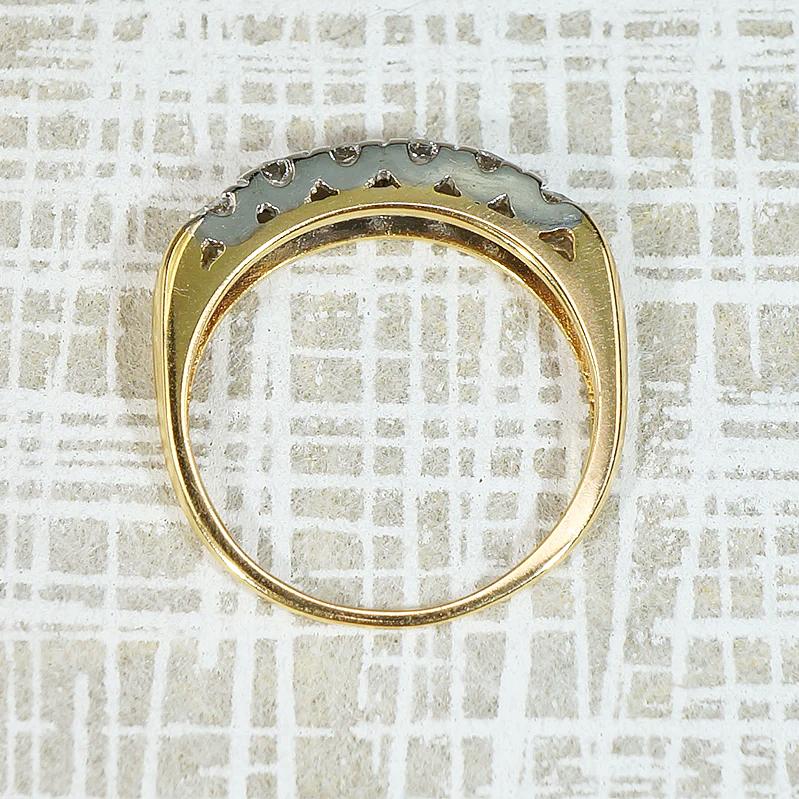 Chic Retro Platinum & Gold Diamond Band