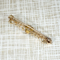 Lucky Diamond Clover Victorian Bar Pin