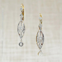 Edwardian Dream Earrings in Platinum 18k & Diamonds