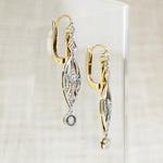 Edwardian Dream Earrings in Platinum 18k & Diamonds