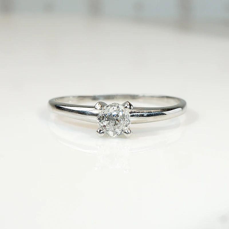 Timeless Old Mine Cut Diamond Platinum Solitaire