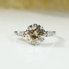 Lovely Fancy Diamond Platinum Engagement Ring