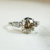 Lovely Fancy Diamond Platinum Engagement Ring