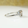 Lovely Fancy Diamond Platinum Engagement Ring