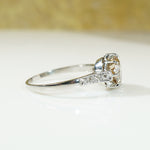 Lovely Fancy Diamond Platinum Engagement Ring
