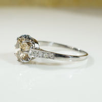 Lovely Fancy Diamond Platinum Engagement Ring