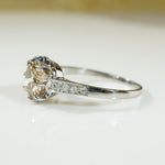 Lovely Fancy Diamond Platinum Engagement Ring
