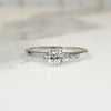 Refined Old Euro Diamond & Platinum Engagement Ring