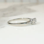 Refined Old Euro Diamond & Platinum Engagement Ring