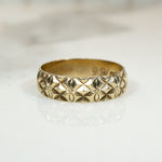 Delightful 9ct Wide Gold Band from London