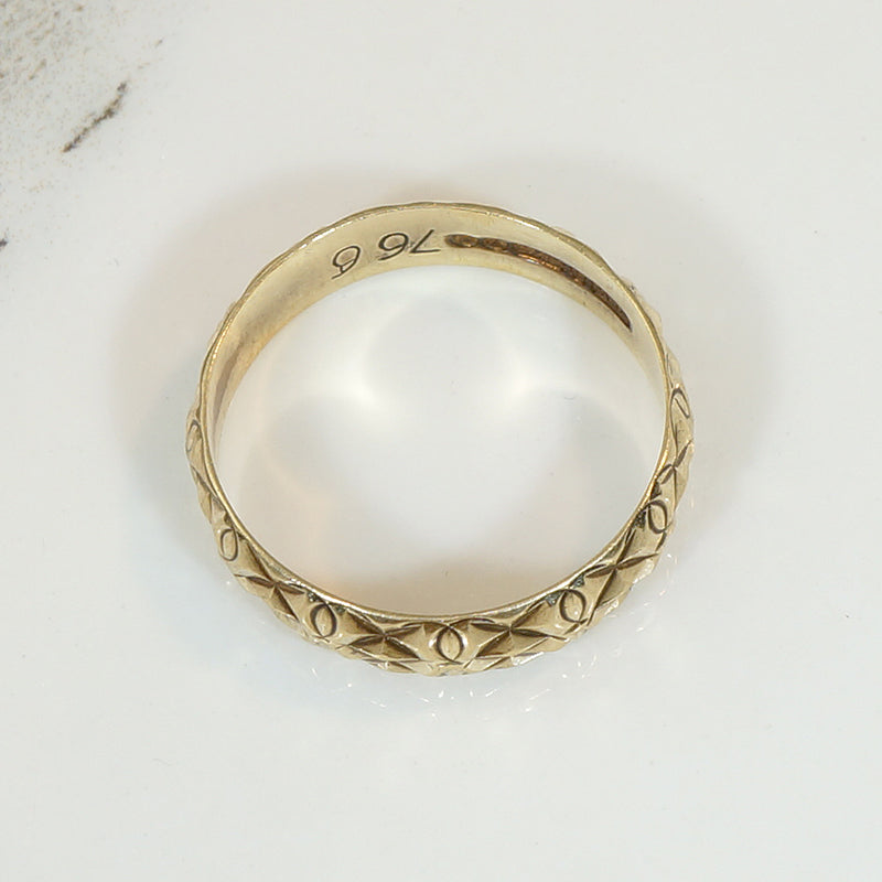 Delightful 9ct Wide Gold Band from London