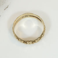 Delightful 9ct Wide Gold Band from London