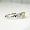 Dazzling Yellow Sapphire with Marquise Accent Diamond Ring