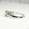 Dazzling Yellow Sapphire with Marquise Accent Diamond Ring