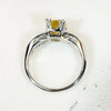 Dazzling Yellow Sapphire with Marquise Accent Diamond Ring
