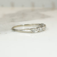 Lovely Vintage White Gold Diamond Band