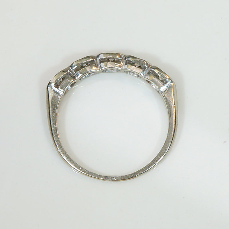 Lovely Vintage White Gold Diamond Band