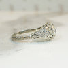 Flower Filled Filigree Diamond Engagement Ring