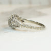 Flower Filled Filigree Diamond Engagement Ring