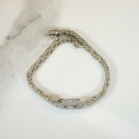 Fine Filigree Bracelet with Diamonds & French Cut Sapphires