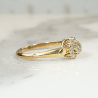 Old Mine Cut Diamond Cluster in 18k