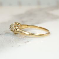 Old Mine Cut Diamond Cluster in 18k