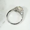 Mid Century Sapphire Filigree Engagement Ring