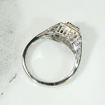 Mid Century Sapphire Filigree Engagement Ring